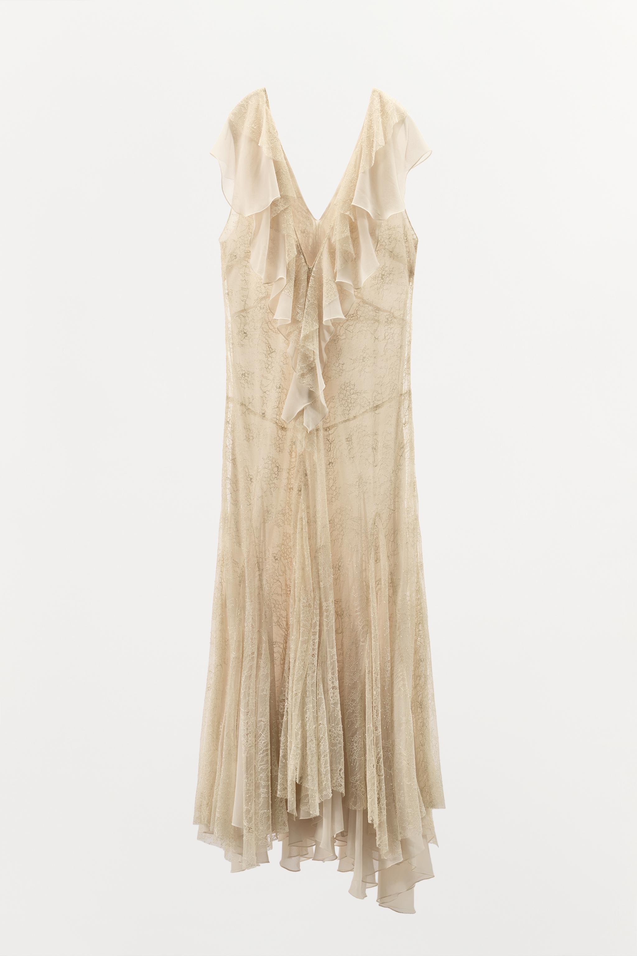 LACE RUFFLED DRESS ZW COLLECTION